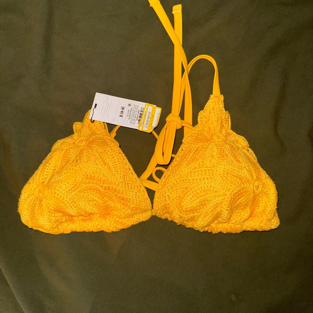 Target Yellow Crochet Bikini Top